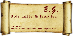 Blázsits Grizeldisz névjegykártya